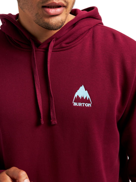 Sweatshirt with Hood Burgundy