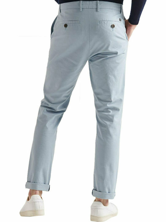 Superdry Pantaloni pentru bărbați Chino cu Croială Normală China Albastru