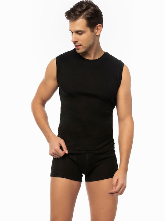 Men's Undershirts Sleeveless in White Color 2Pack
