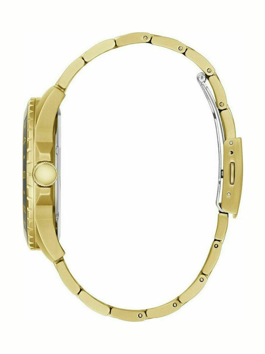 Guess Men's Watch 44mm Chronograph Battery with Gold Metal Bracelet
