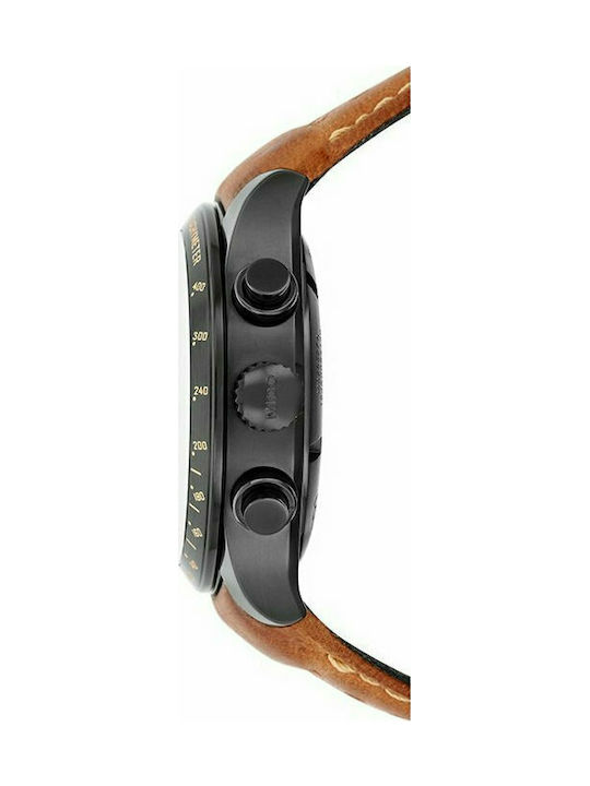 Mido Multifort Ανδρικό Ρολόι 42mm Χρονογράφος Αυτόματο με Καφέ Καουτσούκ Λουράκι