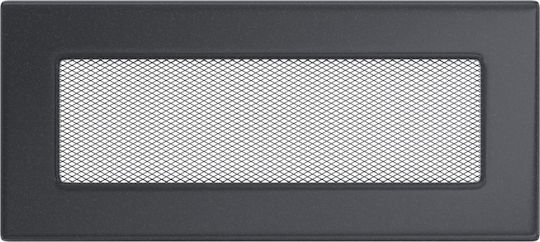 Kratki Rectangular Fireplace Air Shutter Gray 24x11cm