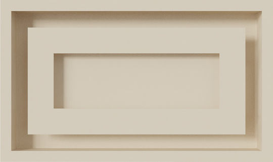 Kratki Ορθογώνια Περσίδα Τζακιού 37x22cm Μπεζ