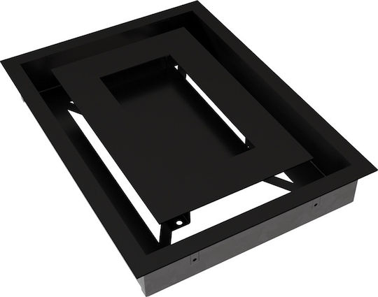 Kratki Ορθογώνια Περσίδα Τζακιού 30x22cm Μαύρη