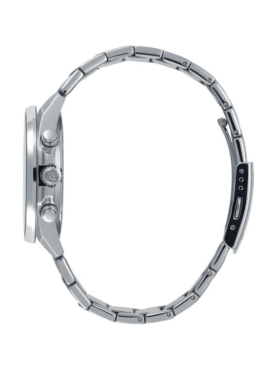 Casio Edifice Men's Watch 43.8mm Chronograph Battery with Silver Metal Bracelet