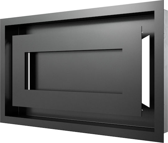 Kratki Rectangular Fireplace Air Shutter Black 37x22cm