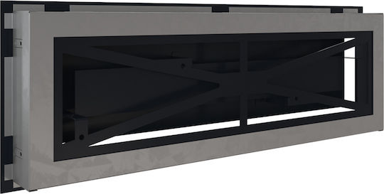 Kratki Ορθογώνια Περσίδα Τζακιού 49x17cm Μαύρη