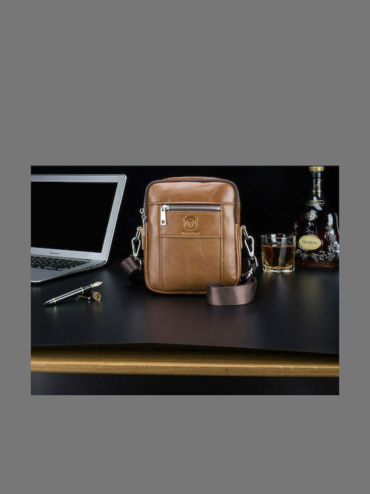 DJB-09 Leather Men's Bag Shoulder / Crossbody Brown