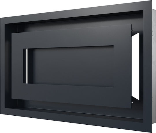 Kratki Ορθογώνια Περσίδα Τζακιού 37x22cm Γκρι