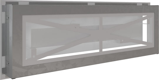 Kratki Ορθογώνια Περσίδα Τζακιού 49x17cm Λευκή