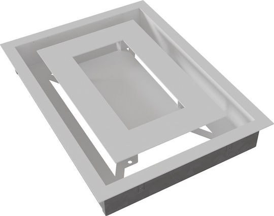 Kratki Ορθογώνια Περσίδα Τζακιού 30x22cm Λευκή