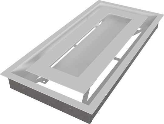 Kratki Perdea de aer pentru șemineu dreptunghiulară Perdea de aer pentru șemineu 45x22cm Alb