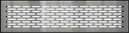 Kratki Ορθογώνια Περσίδα Τζακιού 40x9cm Inox