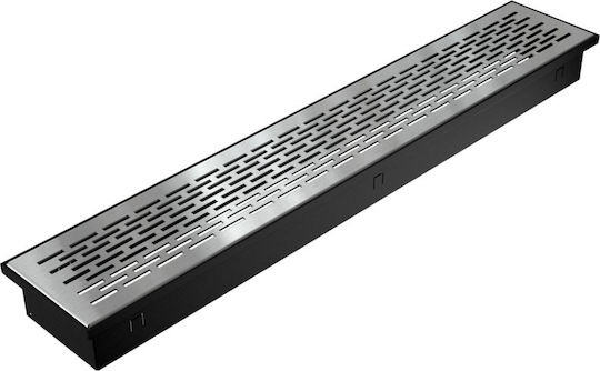 Kratki Ορθογώνια Περσίδα Τζακιού 40x9cm Inox