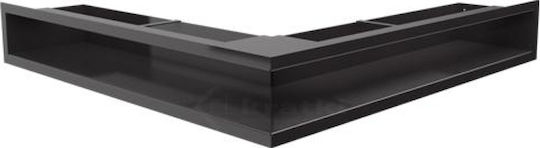 Kratki Corner Fireplace Air Shutter Gray 56x56x9cm