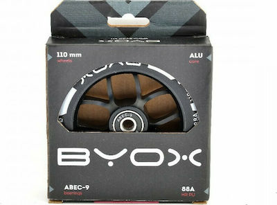 Byox Ρόδα για Παιδικό Πατίνι with ABEC-9 Black 110mm