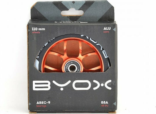 Byox Ρόδα για Παιδικό Πατίνι with ABEC-9 Red 110mm