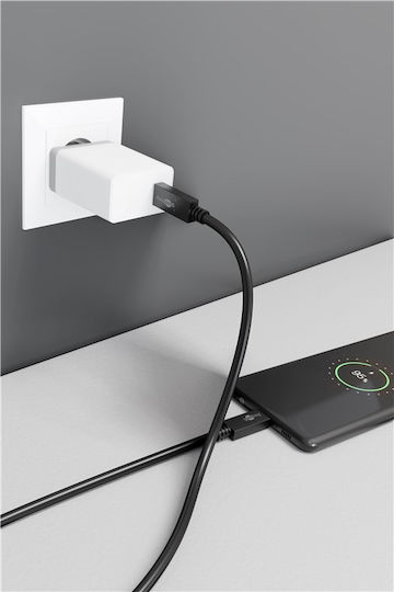 Goobay USB 3.2 Video Cable USB-C Male - USB-C 100W PD Black 1m