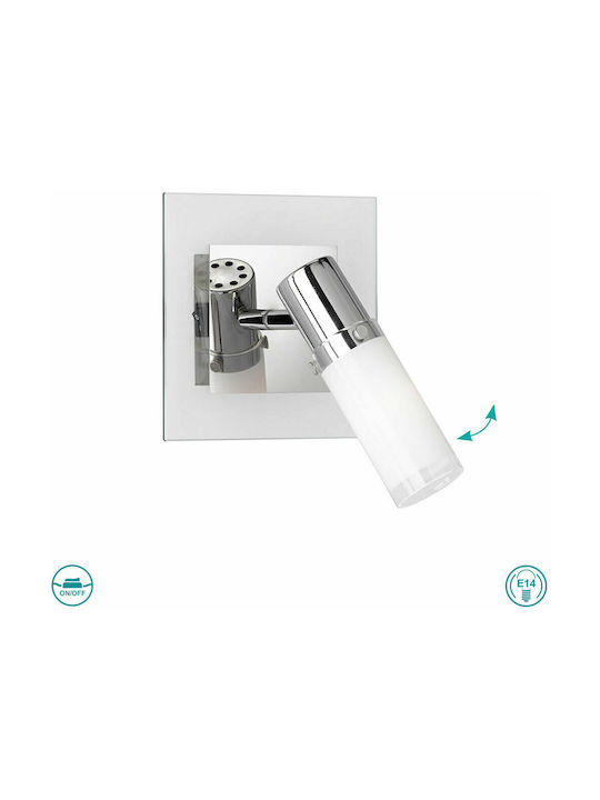 Wofi Marco Einzel Spot mit Fassung E14 in Silber Farbe