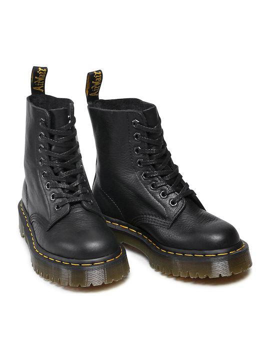 1460 Pascal Bex Leder Damen Kampfstiefel Schwarz