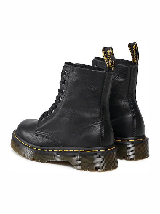 1460 Pascal Bex Leder Damen Kampfstiefel Schwarz