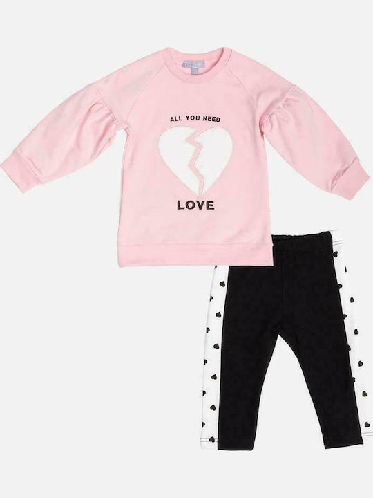 Kids' Set with Leggings Winter 2pcs Pink
