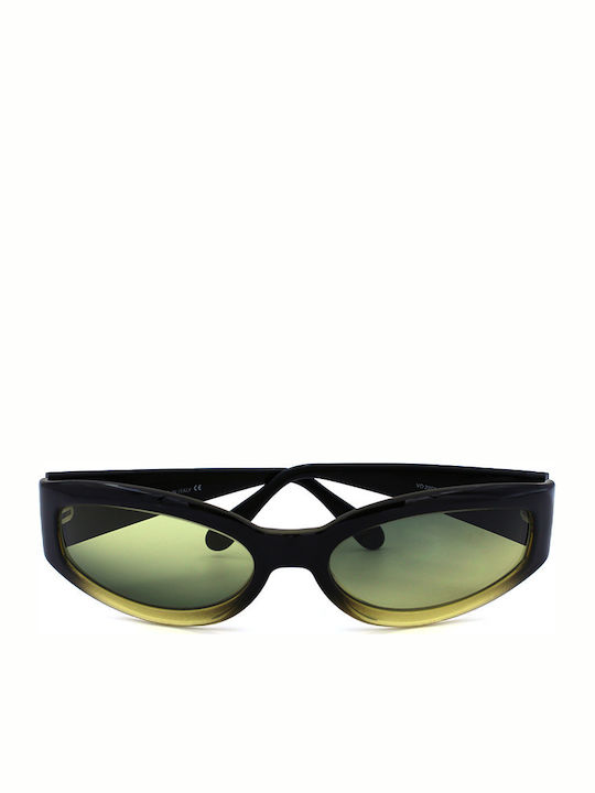Vogue Women's Sunglasses with Black Plastic Frame and Green Gradient Lens VO2202S W95/16