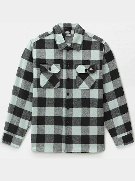 Sacramento Men's Shirt Long Sleeve Flannel Checked Jadeite