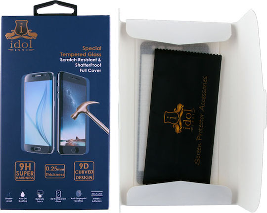 Idol 1991 9D Full Glue Full Face Tempered Glass White (Redmi 6/6a)