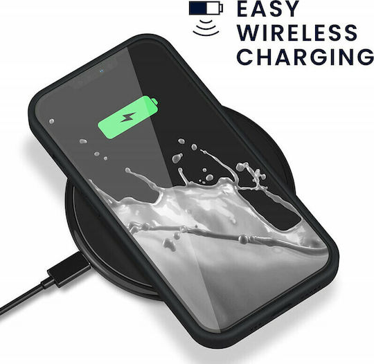 KWmobile Hard Rubber Umschlag Rückseite Silikon Schwarz (iPhone 13 Pro)