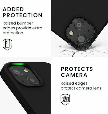 KWmobile Hard Rubber Silicone Back Cover Black (iPhone 13)