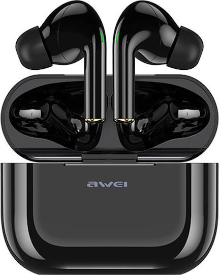 Awei T29 In-ear Bluetooth Handsfree Ακουστικά με Αντοχή στον Ιδρώτα και Θήκη Φόρτισης Μαύρα