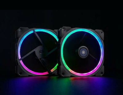 Aerocool Orbit RGB Case Fan 120mm (1200rpm / 55.9cfm) με Σύνδεση 3-Pin