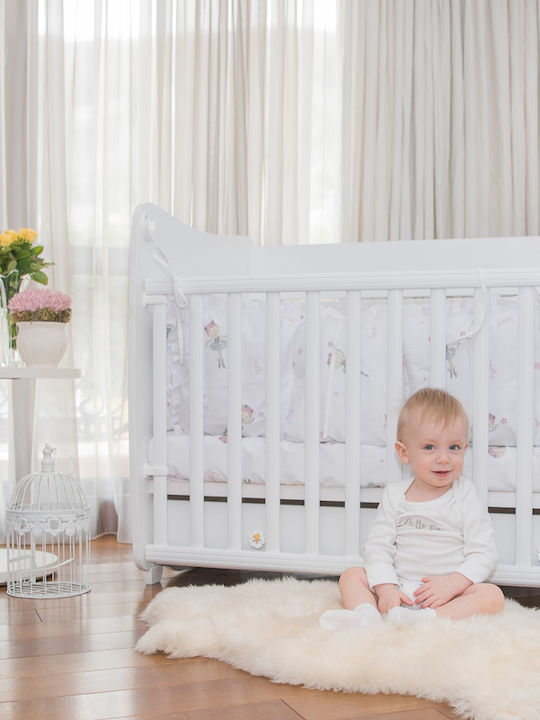 Lorelli Dream Crib White Light Oak with Drawers