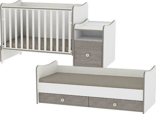 Lorelli Κούνια Trend Plus White & Vintage Gray με Συρτάρι