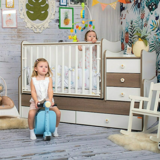 Lorelli Κούνια Trend Plus White & Vintage Gray με Συρτάρι