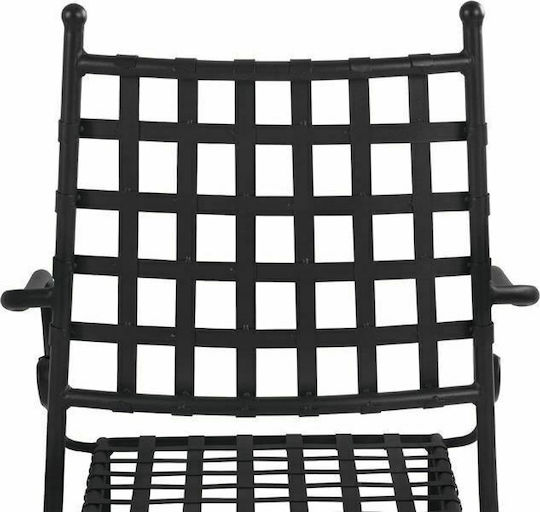 Gartenstühle Metallisch Kennedy Schwarze 57x60x92cm