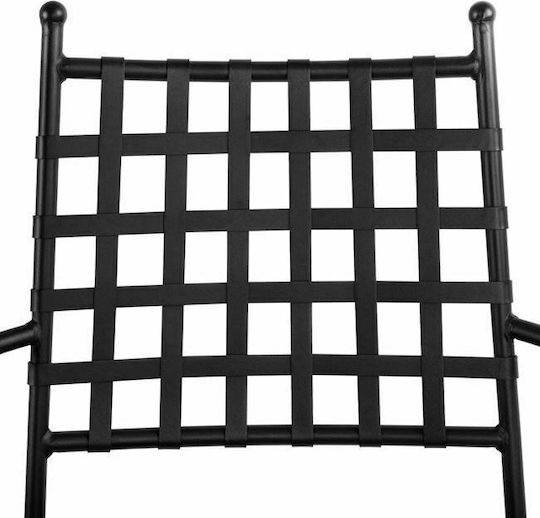 Gartenstühle Metallisch Kennedy Schwarze 57x60x92cm
