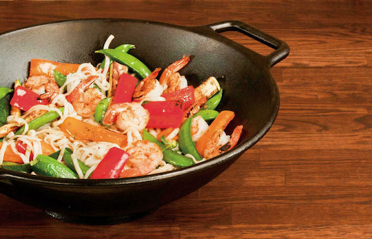 Lodge Wok din Fontă 34cm