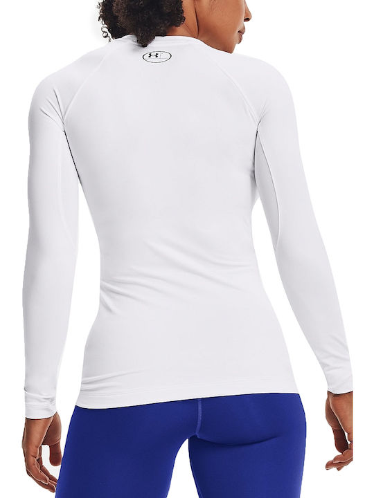 Under Armour Coldgear Authentics Crew Μπλούζα Λευκή