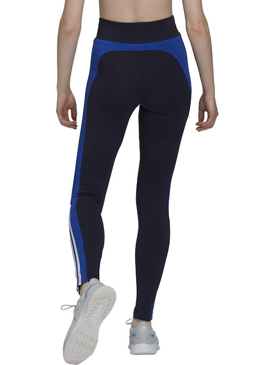 Adidas Essentials Colorblock Frauen Lang Leggings Hochgeschnitten Marineblau