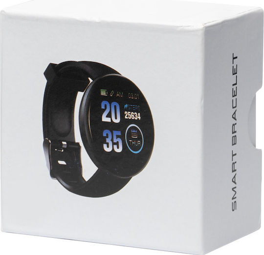 D18 Smartwatch with Heart Rate Monitor (Black)