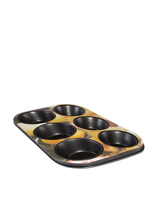 Venus Φόρμα Ζαχαροπλαστικής για Cupcakes/Muffins από Αλουμίνιο 6 Θέσεων