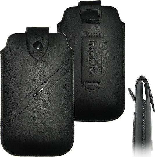 Volte-Tel Leather Twin Loop M Sock & Pouch up to 3.5" Black 8086281