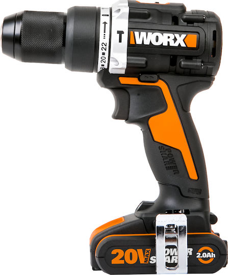 Worx WX352 Δραπανοκατσάβιδο Μπαταρίας Brushless 20V 2x2Ah