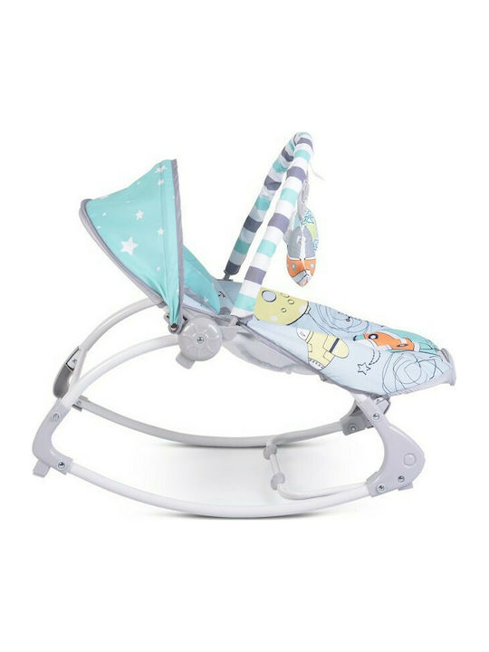 Cangaroo Electric Baby Relax Space Tour with Music and Vibration Light Blue for Child up to 9kg