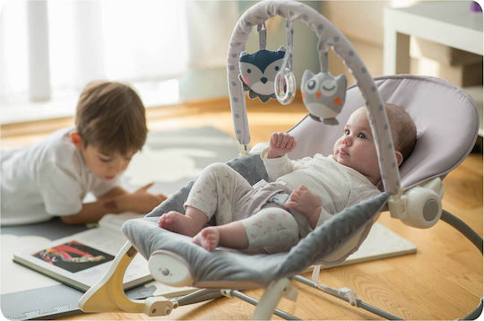 Ricokids Elektrisch Baby Relax mit Vibration Gray für Kind bis 9kg