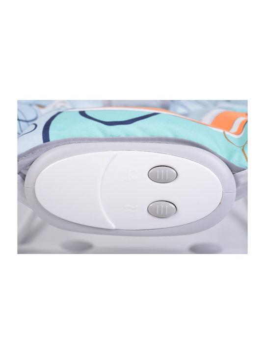 Cangaroo Electric Baby Relax Space Tour with Music and Vibration Light Blue for Child up to 9kg