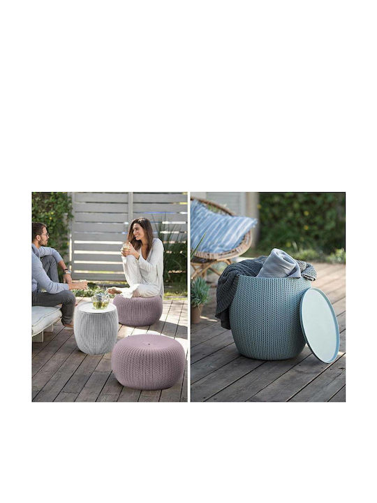 Stool Outdoor Cosy Blue 57x57x31cm