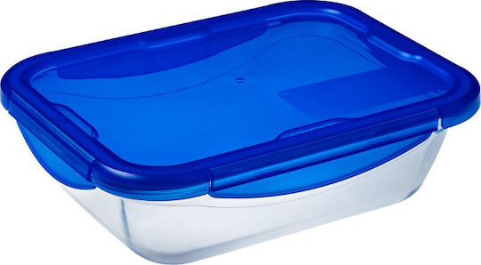 Pyrex Cook & Go Cutie pentru Mâncare Sticlă Albastru Potrivit pentru Cuptor cu Microunde 3300ml 1buc